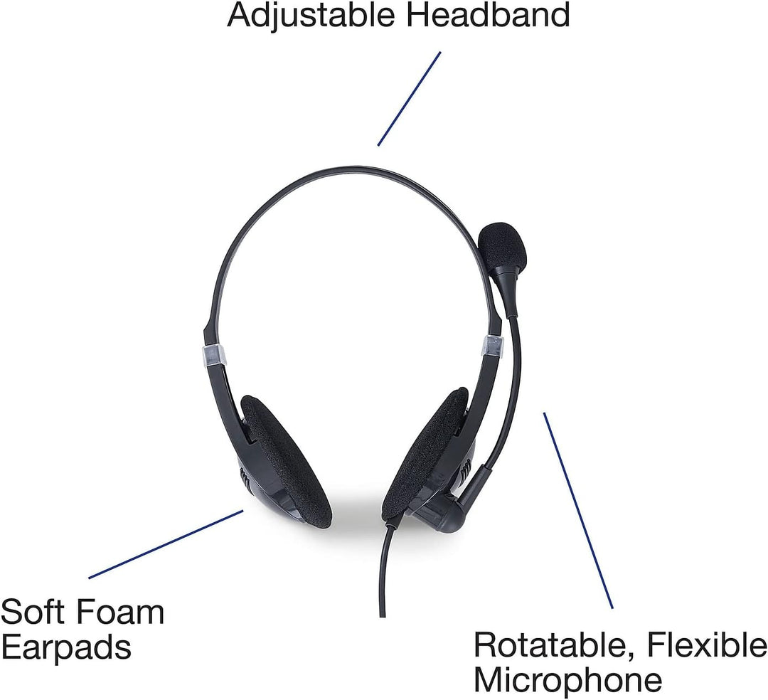 Verbatim Stereo-USB-Headset mit Mikrofon und Inline-Fernbedienung Stereo mit Inline-Fernbedienung, S