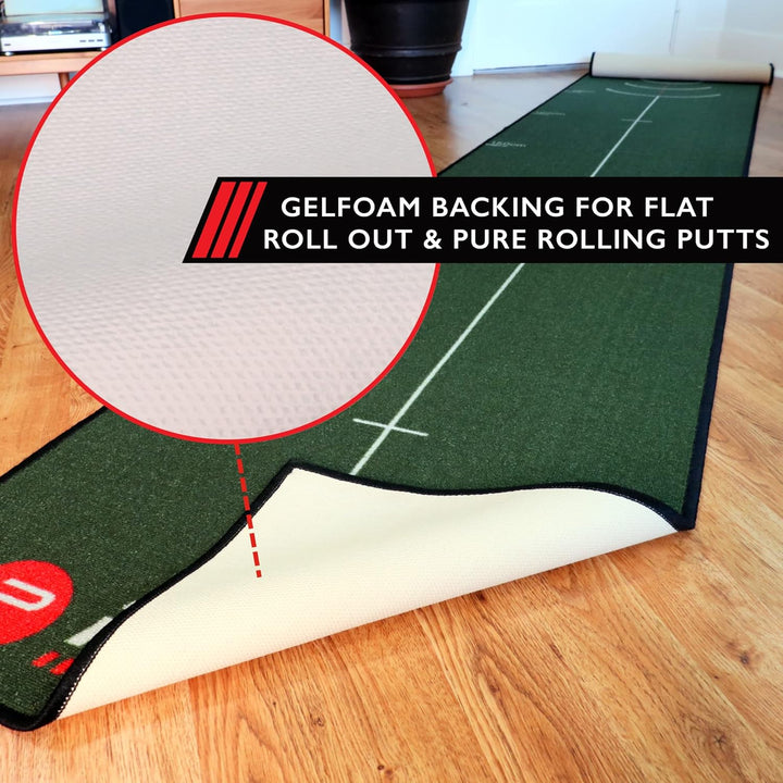 Pure2Improve Unisex-Adult Golf Puttingmatte 66x400cm Grün, 66x400cm Grün