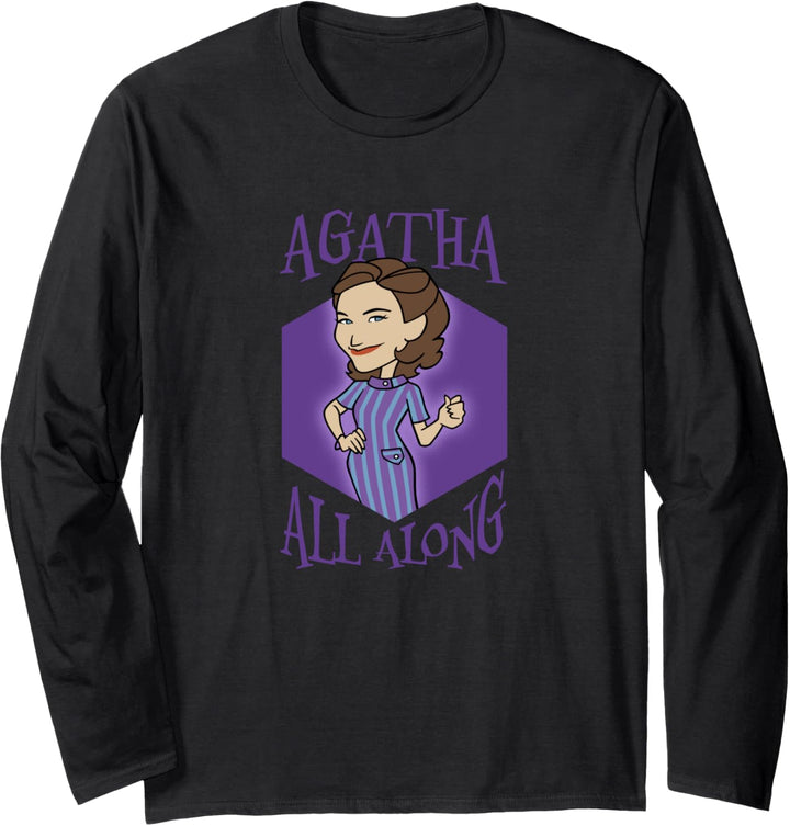Marvel WandaVision Agatha All Along Purple Portrait Langarmshirt