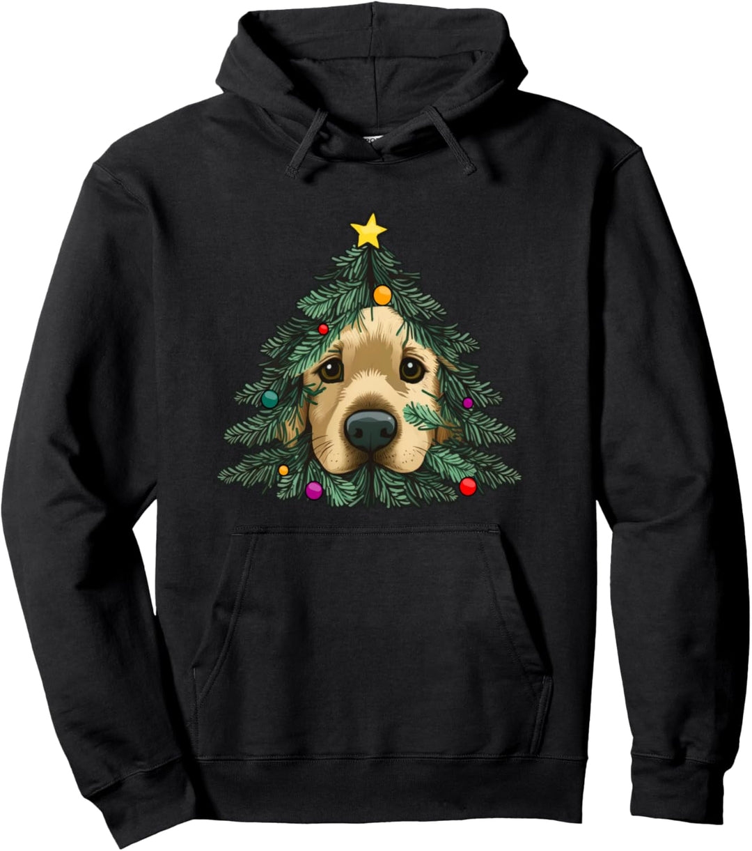 Golden Retriever im Weihachtsbaum Pullover Hoodie