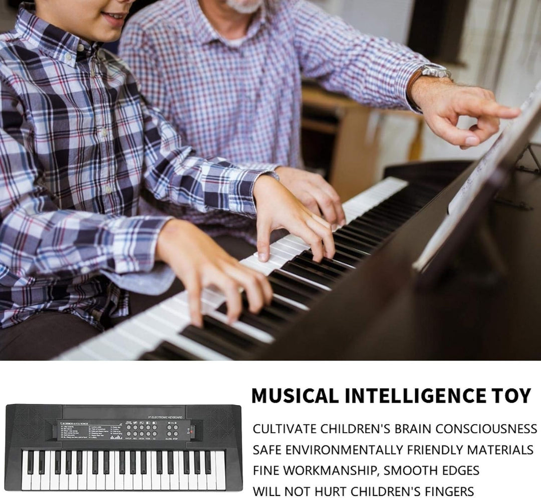 E-Piano, wiederaufladbare 37-Tasten-Klaviertastatur, Mikrofonaufnahmefunktion, Musikinstrumentenspie