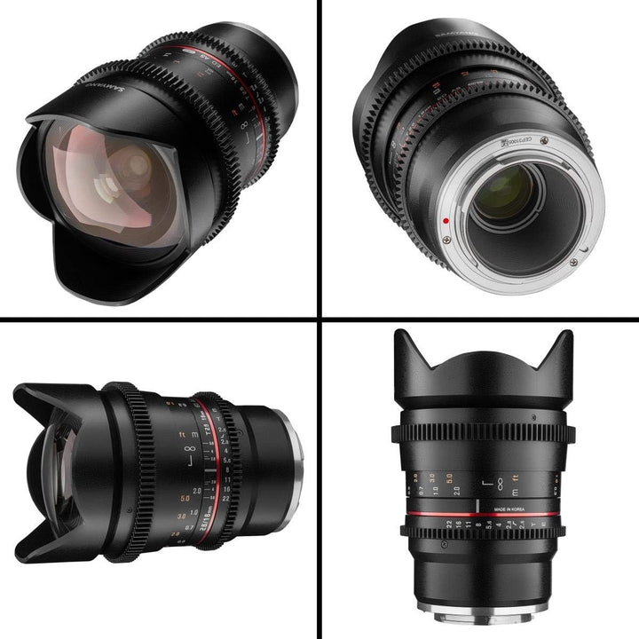 Samyang MF 16mm T2.6 Video DSLR Sony E - manuelles Video Objektiv mit 16mm Festbrennweite für Vollfo