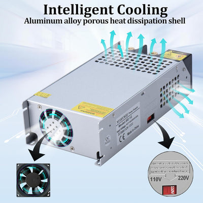 DC 12V 83A 1000W Netzteil Transformator Schalternetzteil 110V/220V AC auf DC 12Volt 83A Netzteil Tra