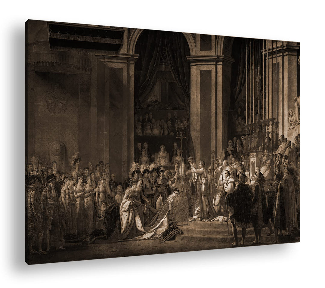 deyoli Krönung Napoleons Format: 80x60 Effekt: Sepia als Leinwandbild, Motiv fertig gerahmt auf Echt