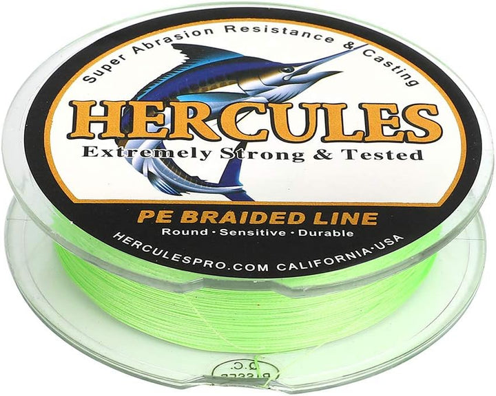 HERCULES Super Cast 100m - 2000m Yards Geflochtene Angelschnur 10lb - 300lb Test für Salzwasser Süss