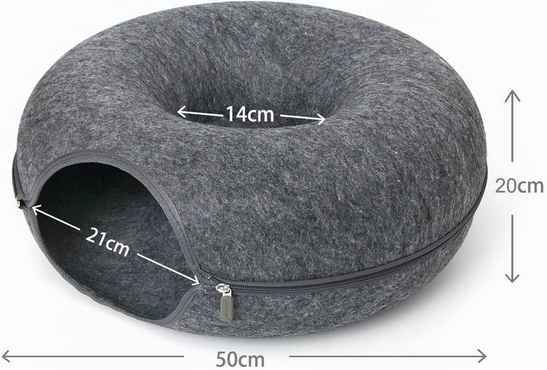 Lucky Sign - Katzenhöhle Katzentunnel aus Filz Katzenbett multifunktionalle Katzensofa gemütliches K