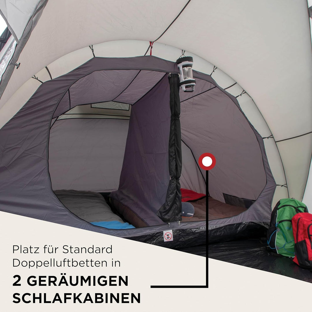 Coleman Waterfall 5 Deluxe Familienzelt, 5 Mann Zelt mit separatem Wohn und Schlafraum, einfach afzu