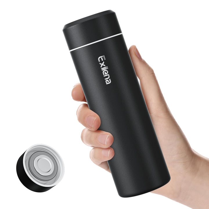 【Upgrade-Version】Exllena Mini Thermosflasche 350ml mit Edelstahl-Deckel, Trinkflasche Klein Doppelwa