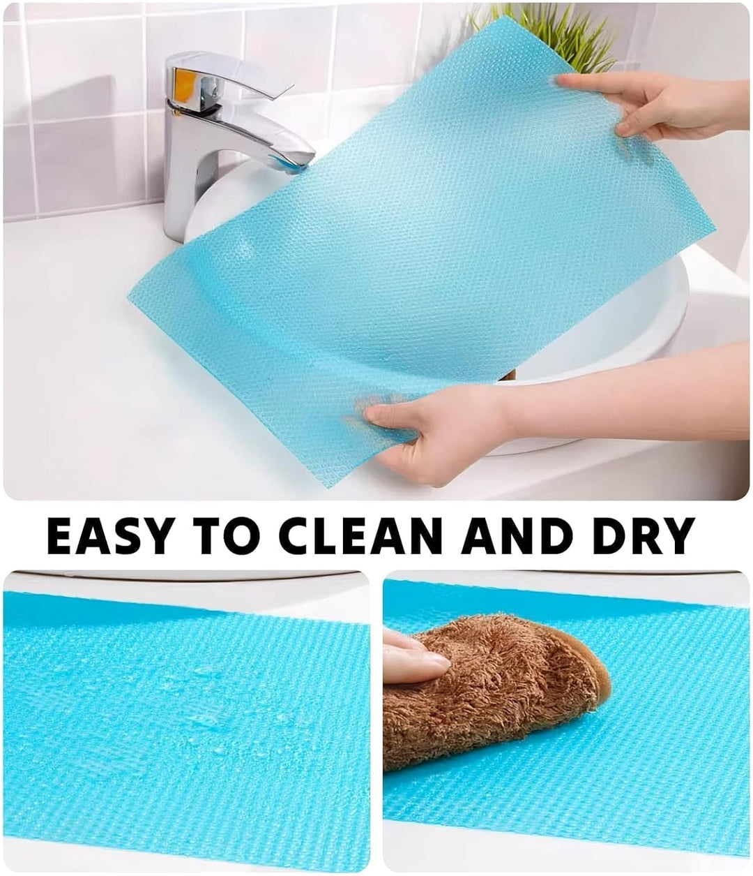 Anti-Frost-Matte für Kühlschrank und Gefrierschrank – Langlebige Schutzmatte gegen Eisbildung, Blau,