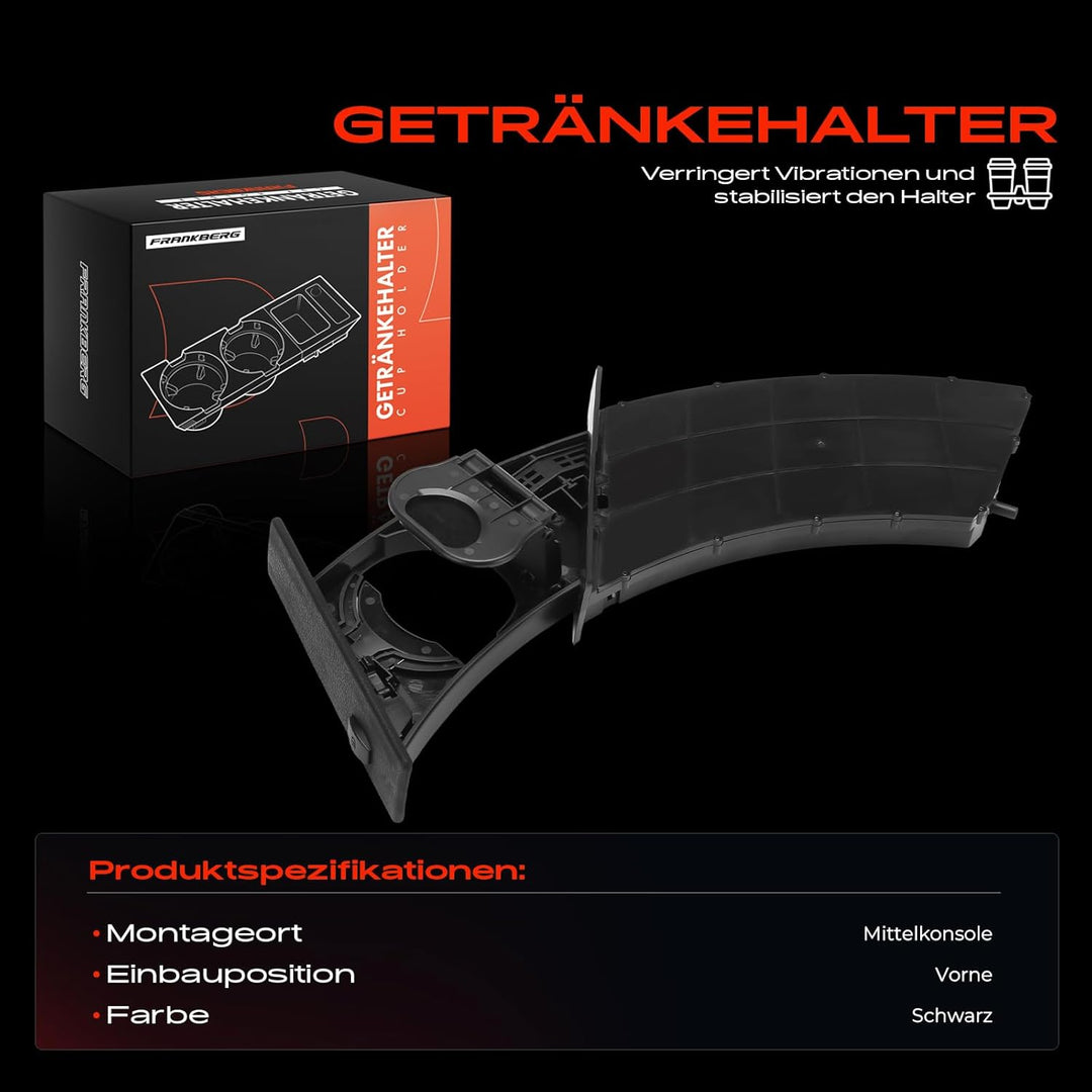 Frankberg Getränkehalter Cupholder Fahrerseitig Links für 5er E60 5er Touring E61 2001-2010 5145 9 1