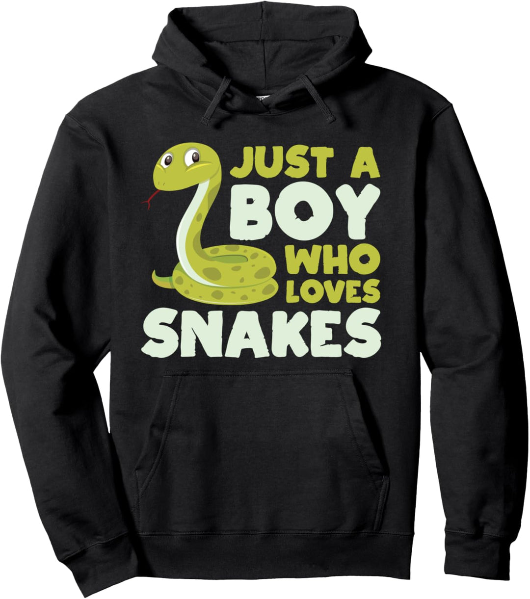 Nur ein Junge, der Schlangen liebt süsse Schlange Pullover Hoodie