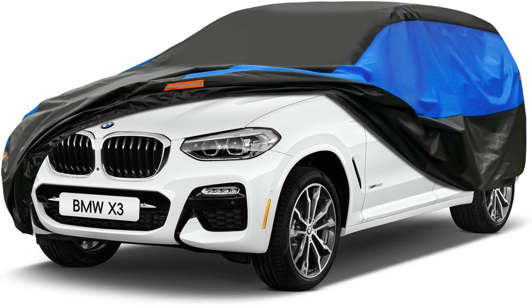 Gunhyi SUV Autoabdeckung Wasserdicht Atmungsaktiv Outdoor Vollgarage Regen Staub Sonne UV Schutz Uni