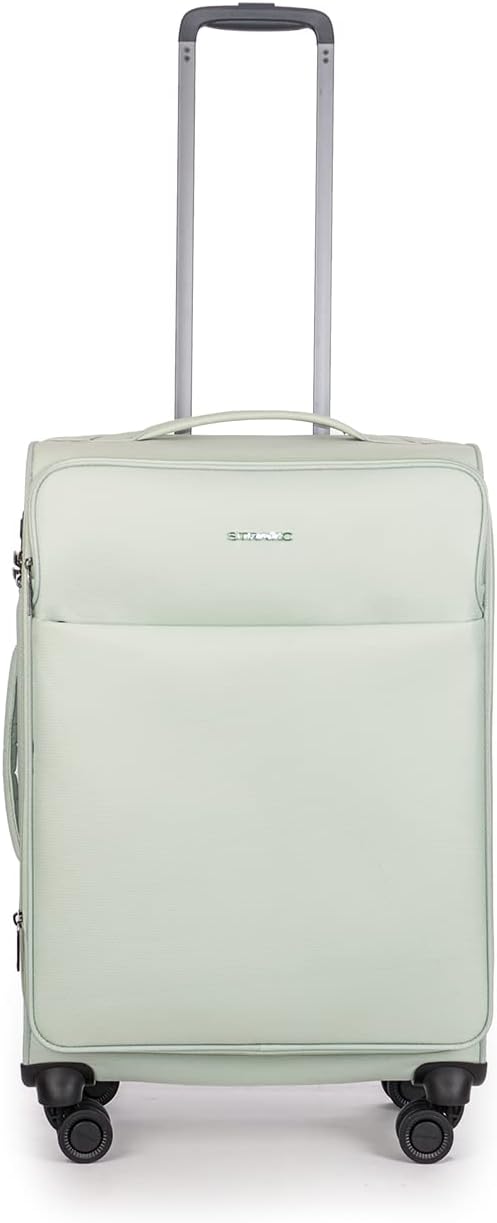 Stratic Light + Koffer Weichschale Reisekoffer Trolley Rollkoffer mittelgross, TSA Kofferschloss, 4