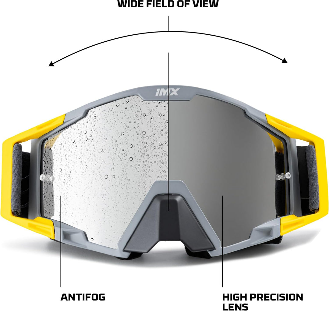 SAND Motorrad Schutzbrille | Iridium und Klares Visier inklusive | Anti-Beschlag und Anti-Kratz Lins