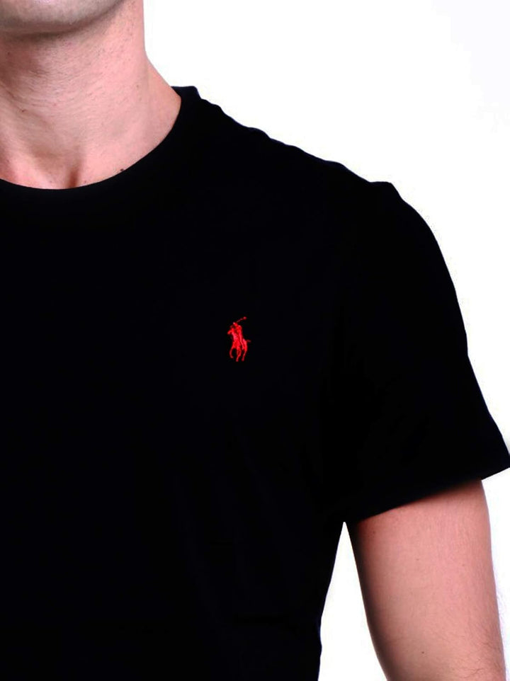 Polo Ralph Lauren Mens Crew Neck Big Pony T-Shirt XL Schwarz (Rl Black A0060), XL Schwarz (Rl Black