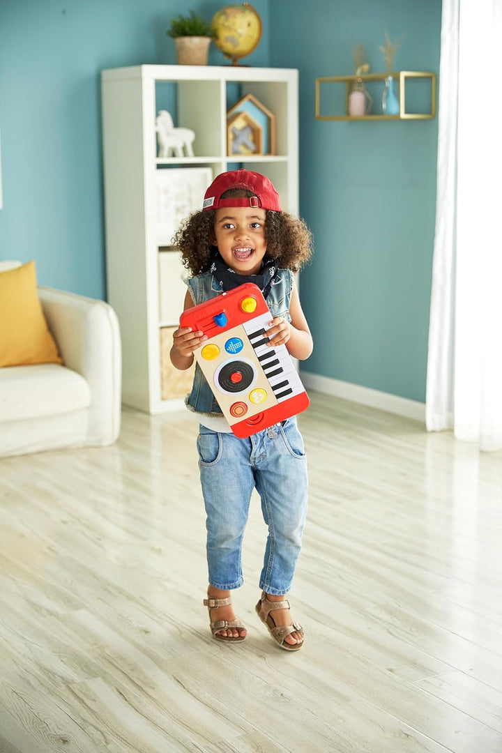 Hape DJ Mischpult - Elektronisches Kinder-Mix und Spin Studio mit Soundeffekten, Scratch-Funktion un