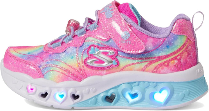 Skechers Girl's Adventure Blitz Hiking Boot 27 EU Hot Pink Sparkle Mesh Lavender Trim, 27 EU Hot Pin