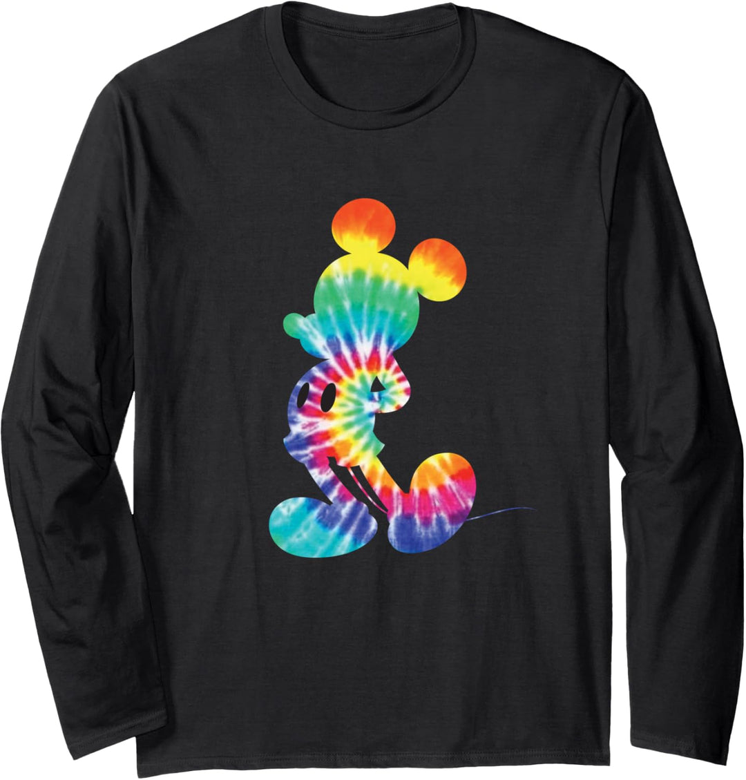 Disney Micky Maus Regenbogen-Batikfarbe Langarmshirt