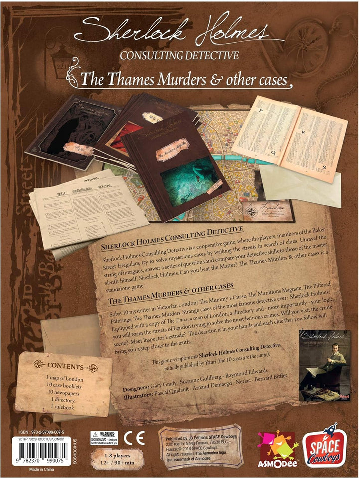 Asmodee Editions Sherlock Holmes Consulting Detective Themsesmorde Spiel
