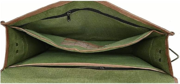 Vintage Couture 16-Zoll-Laptoptasche für Herren, echtes Leder, handgefertigt in Braun