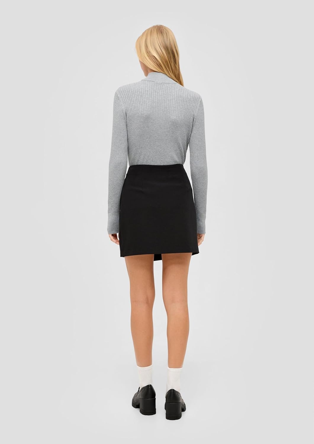 QS Strickpullover aus Viskosemix XL 9400 Grau, XL 9400 Grau