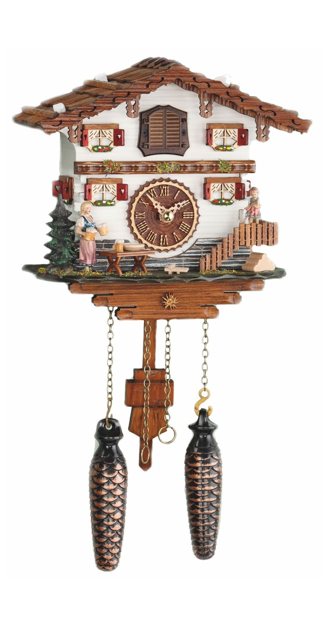 Trenkle Quarz Kuckucksuhr Schweizerhaus mit Musik TU 485 QM