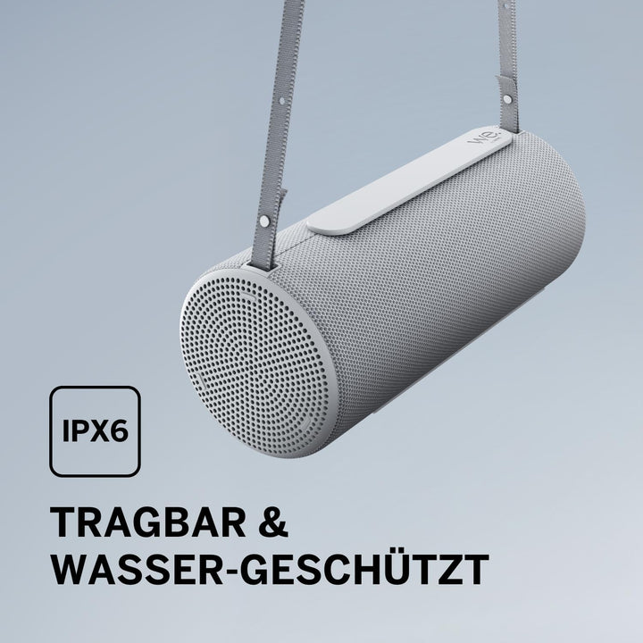 Loewe We. HEAR 2 Cool Grey, Bluetooth Lautsprecher, 60W, Wasserresistent, Tragbar, Aufladbar, 17h La