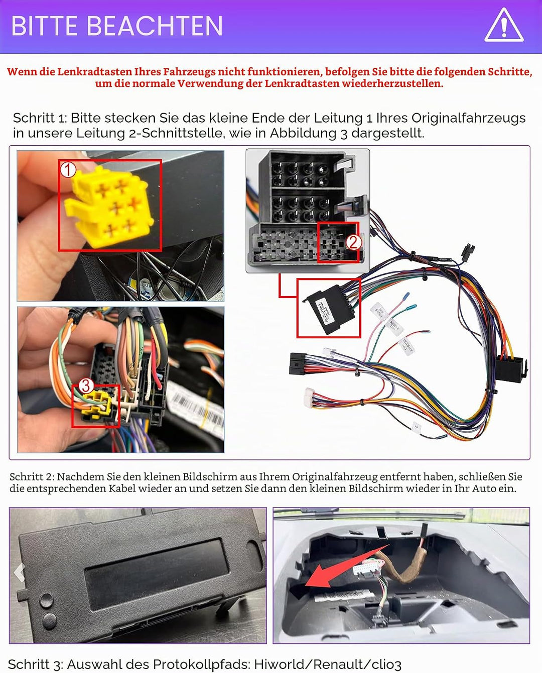 CAMECHO Android 15 Qualcomm Octa Core 4G+64G Autoradio für Renault Clio 3 2006-2012 mit Carplay Andr