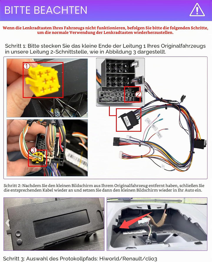 CAMECHO Android 15 Qualcomm Octa Core 4G+64G Autoradio für Renault Clio 3 2006-2012 mit Carplay Andr