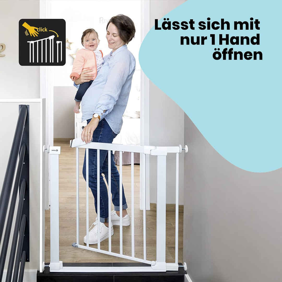 Safety 1st Flat Step Treppenschutzgitter, kein Stolpern mehr dank ultraflacher Stufe/Schwelle, Türsc