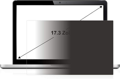 upscreen 17.3" Anti-Spy Blickschutzfolie für 17,3 Zoll Notebooks (43.9 cm) [383 x 215 mm, 16:9] - Pr