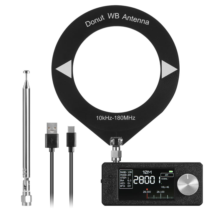 Raddy Mini-Radio Allband DSP Radio mit Si4732 Chip, FM/SW/MW/VHF/CB Empfänger mit LSB/USB Modi, Kopf