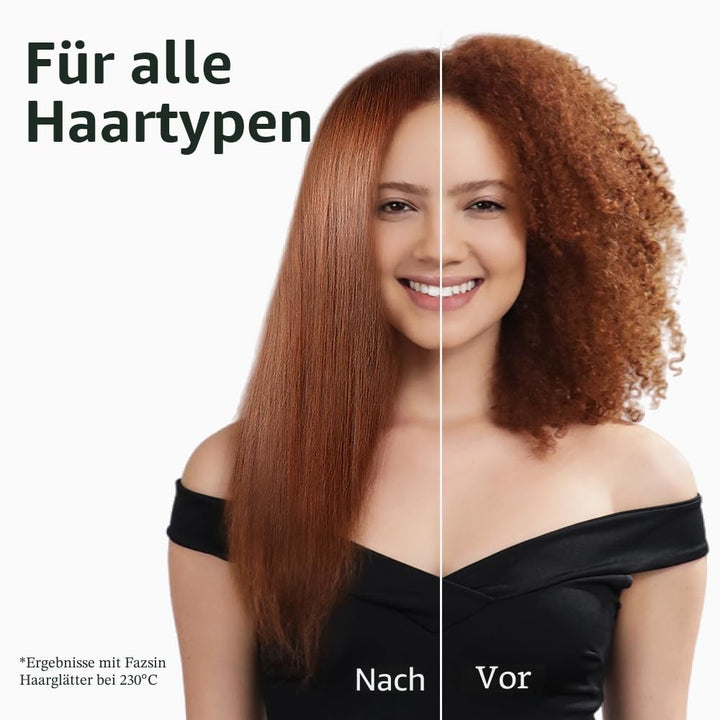 Faszin 2 in 1 Glätteisen Locken und Glätten, 20s Schnellaufheizung, Titanplatten Ionen Haarglätter f