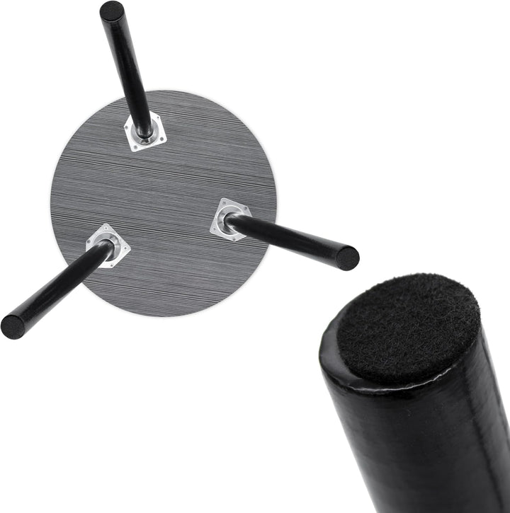 Spetebo Holz Beistelltisch schwarz rund mit 3 Beinen - 41 x 40 cm - Deko Blumentisch im eleganten De