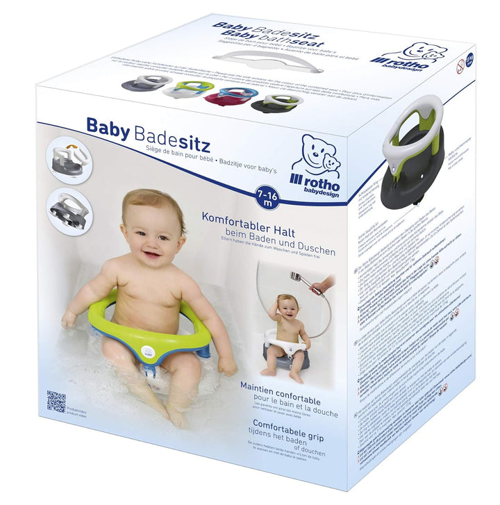 Rotho Babydesign Badesitz, mit Scharnierring und Kindersicherung, 7-16 Monate, bis zu 13 kg, BPA-, 3
