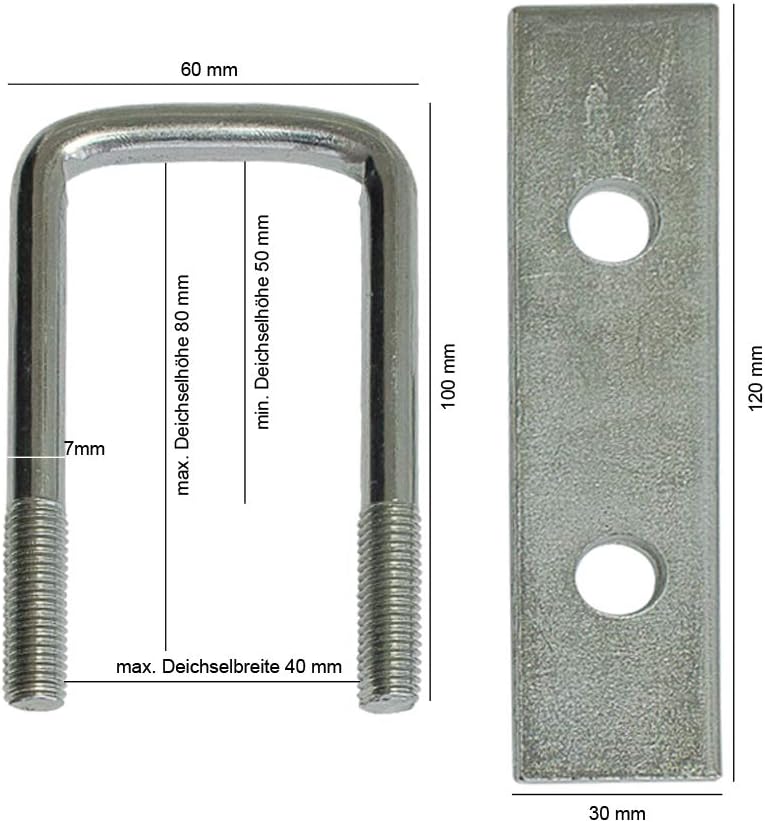 Trucky Truckbox aus Aluminium, Modell D080, 78 x 28 x 35 cm, Abschliessbar, Robustes Riffelblech, in
