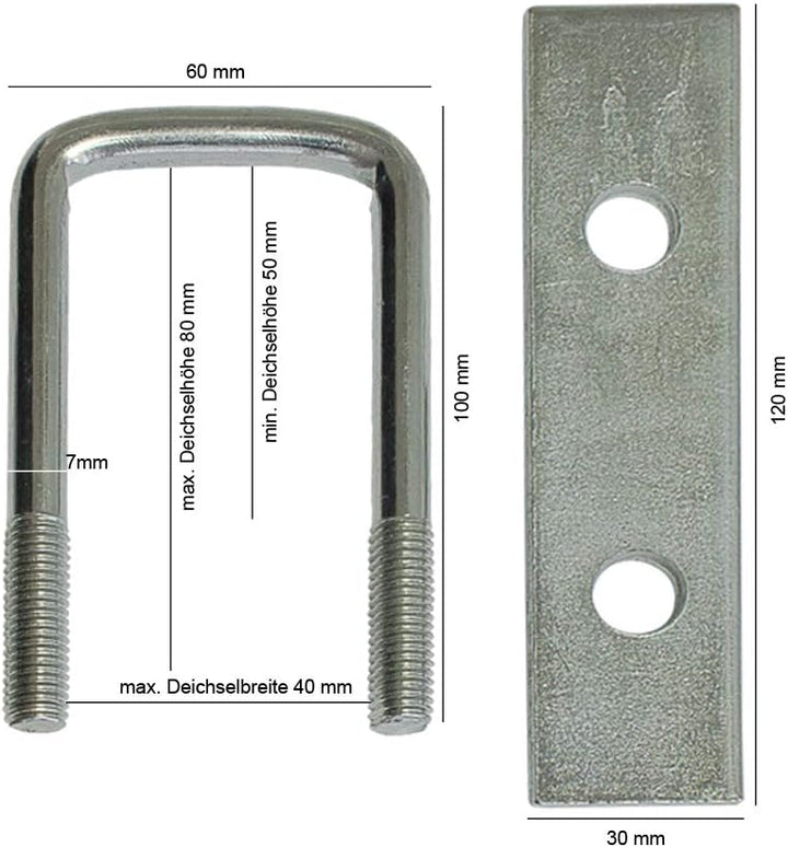 Trucky Truckbox aus Aluminium, Modell D080, 78 x 28 x 35 cm, Abschliessbar, Robustes Riffelblech, in