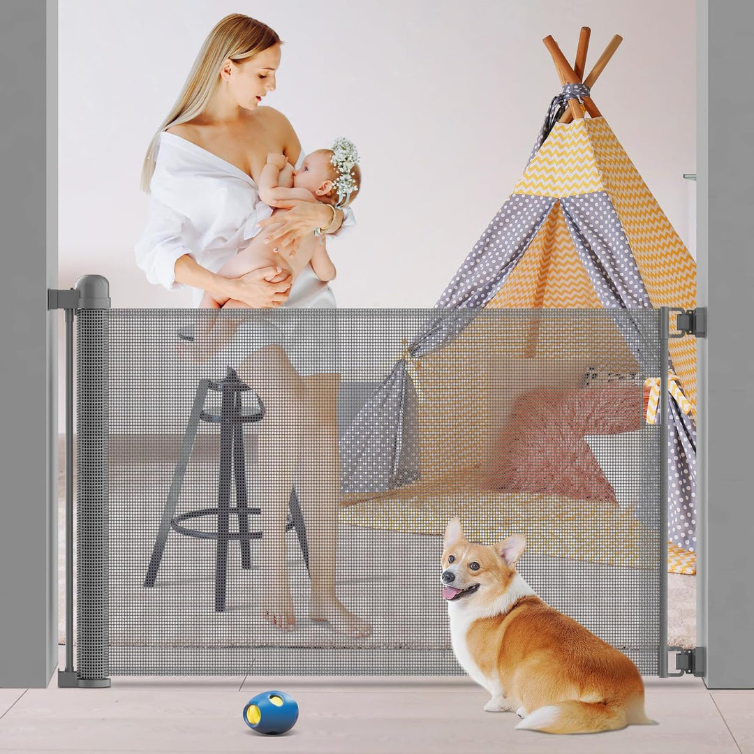 Kidsgigglz Türschutzgitter Ausziehbar, 180cm Treppenschutzgitter für Kinder Baby, Treppenschutzgitte