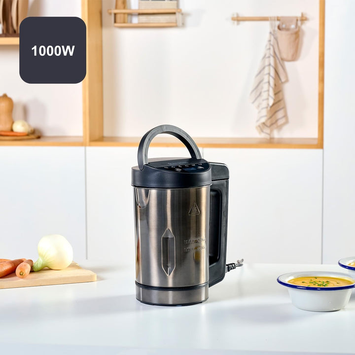 BLACK+DECKER BXSM1000E - Suppenzubereiter 1040W | Edelstahlkaraffe 1,6L | 7 Programme | Smoothies, K