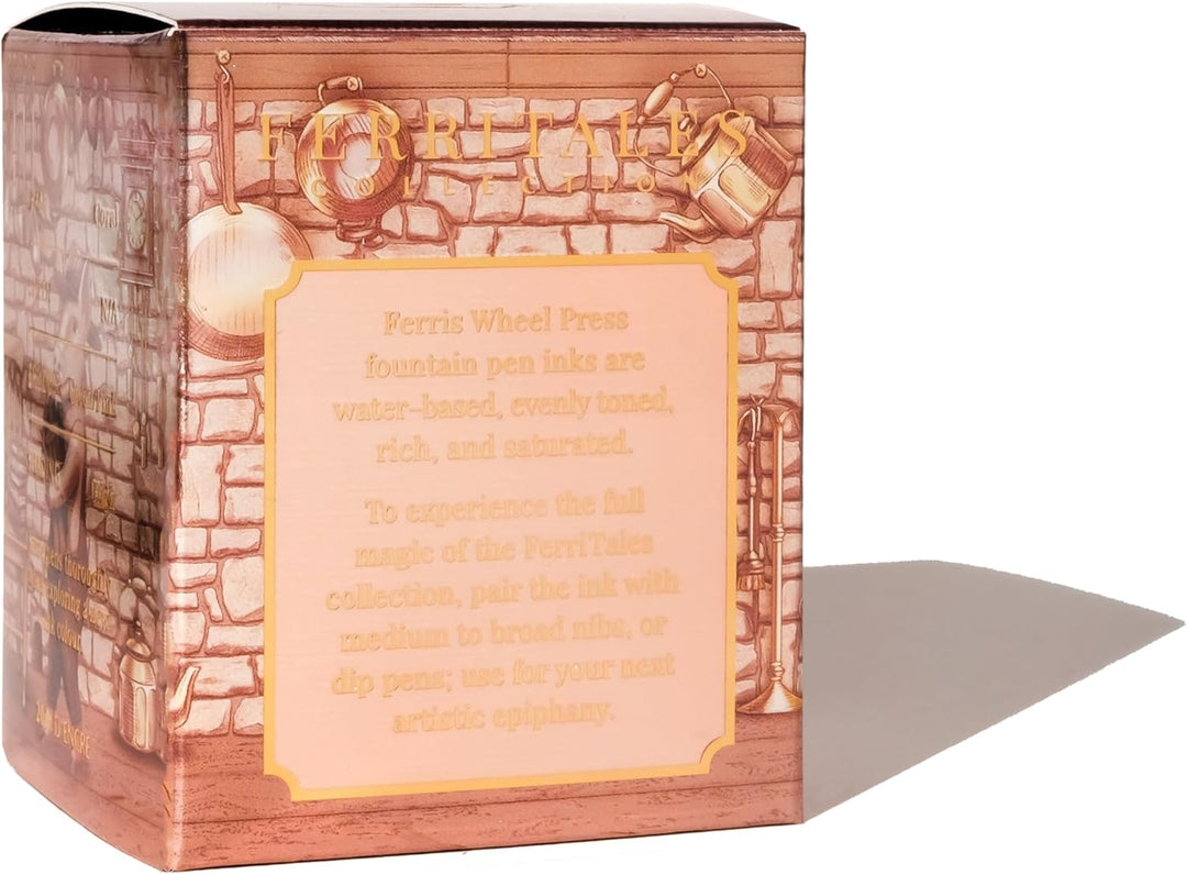 Ferris Wheel Press Fountain Pen Ink, FerriTales Collection, Light Copper with Duochrome green/pink s