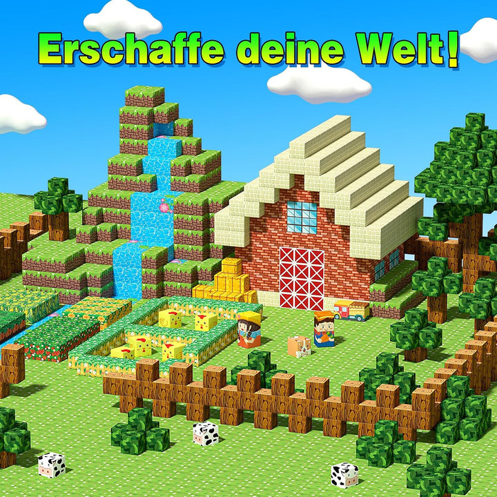 Goodtiles Magnetische Bausteine, Magnetbausteine, Reisespiele Kinder ab 3 | Magnetic Building Blocks