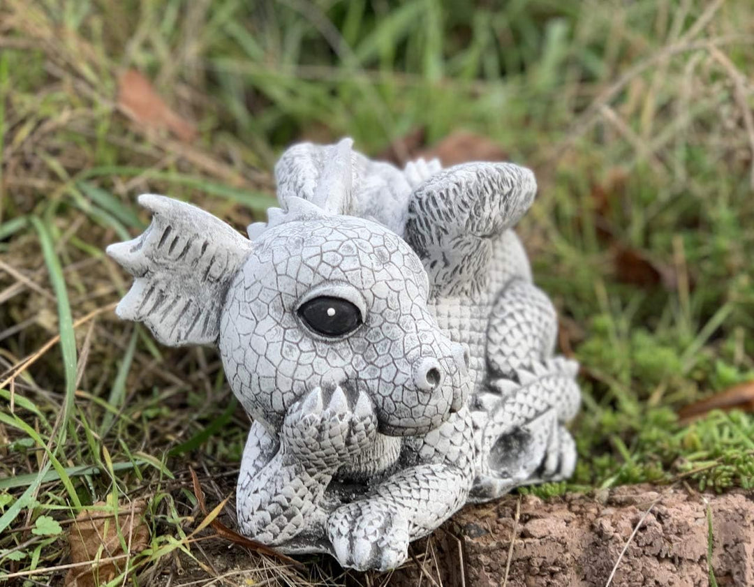 Stone and Style Steinfigur Drache Rudolfo frostfest wetterfest Gartenfigur