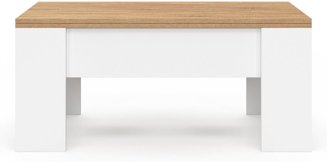IDMarket - Rechteckiger Couchtisch mit hochklappbarer Platte, umwandelbar in einen Esstisch Tara Hol