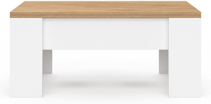 IDMarket - Rechteckiger Couchtisch mit hochklappbarer Platte, umwandelbar in einen Esstisch Tara Hol