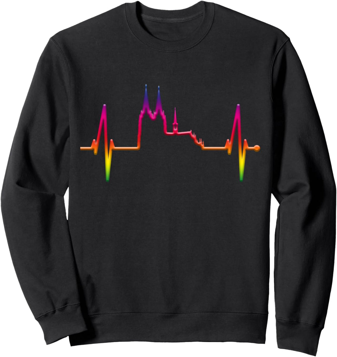 Köln LGBT Kölner Skyline Dom Pride Bunt Regenbogen Herz Köln Sweatshirt