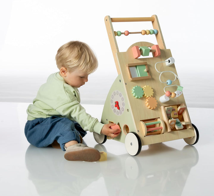 Holz Lauflernwagen Lauflerner mit Motorik Spieltisch Motorikschleife uvm