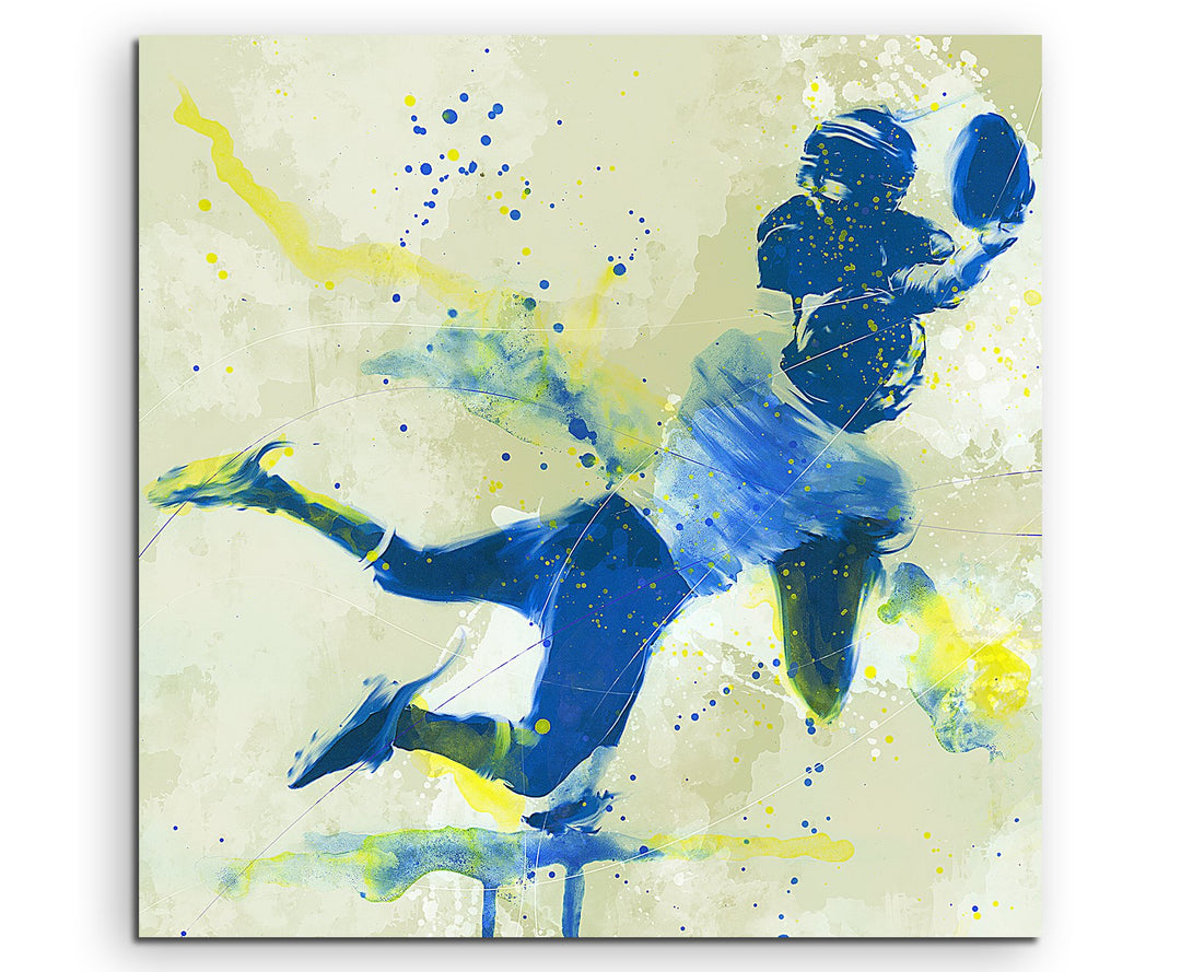 Paul Sinus Art American Football I 60x60cm SPORTBILDER Splash Art Wandbild Aquarell Art
