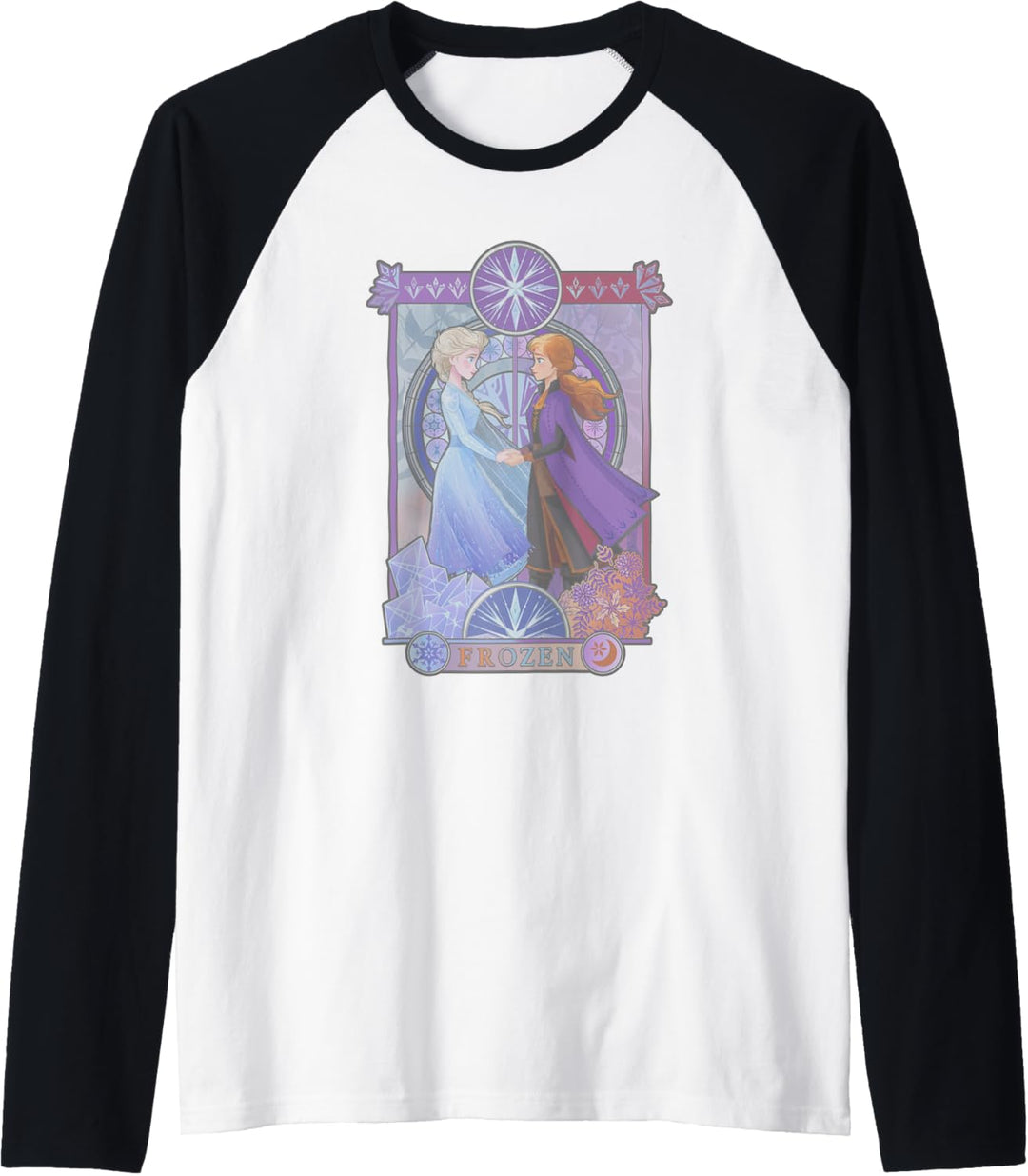 Disney Frozen 2 Elsa Anna Split Geometric Poster Raglan
