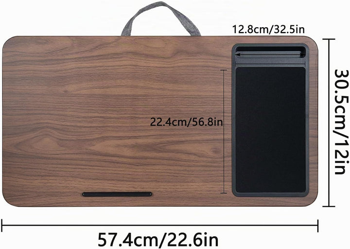 Schossschreibtisch, tragbarer Laptop-Schreibtisch mit Kissen-Kissen, passend für Laptops bis zu 17 Z