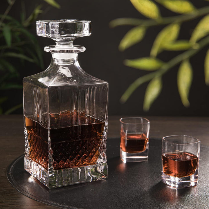 RCR 51592020006 Brilliante Kristall-Whiskey/Weineckdekanter, 850 ml, Vintage-Design, EIN perfektes G
